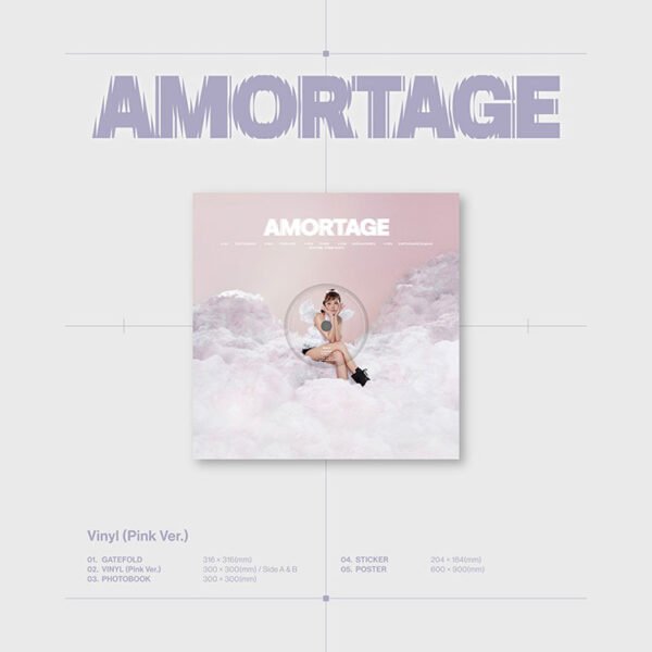 BLACKPINK JISOO - AMORTAGE - VINYL PINK ver.