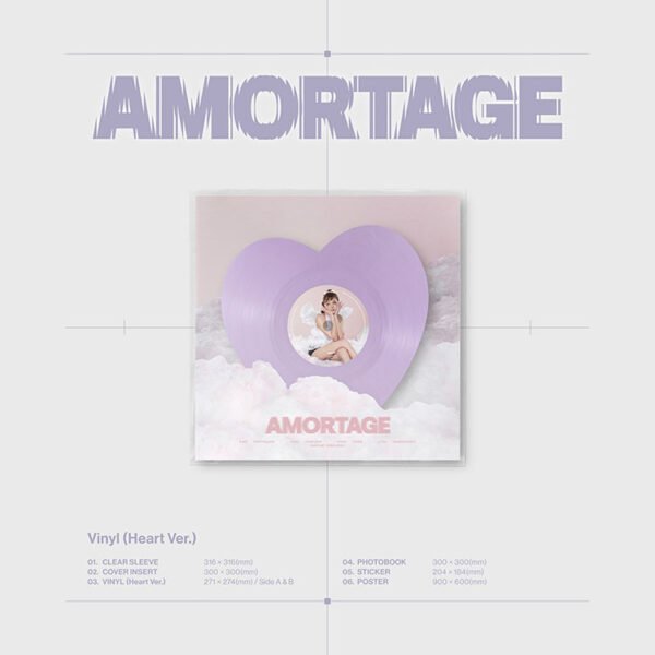 BLACKPINK JISOO – AMORTAGE – VINYL HEART ver.