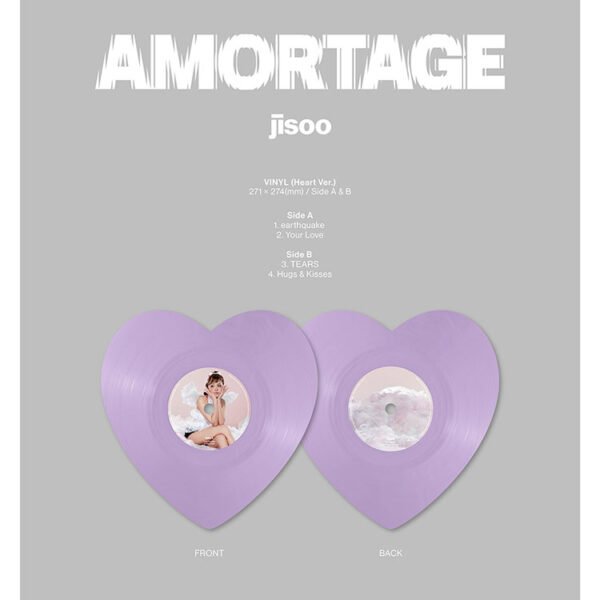 BLACKPINK JISOO – AMORTAGE – VINYL HEART ver. - Image 3
