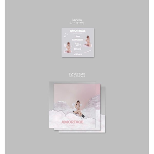 BLACKPINK JISOO – AMORTAGE – VINYL HEART ver. - Image 4